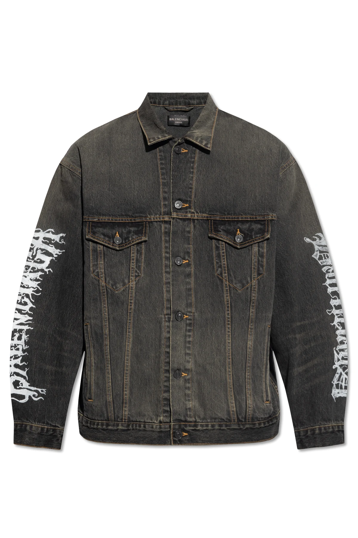 BLACK Denim jacket with logo