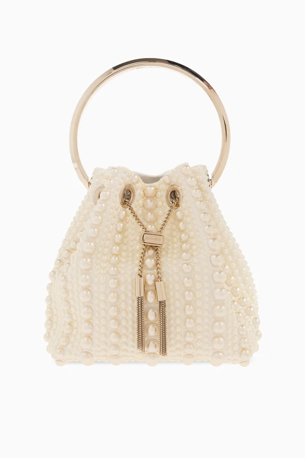 cream ‘Bon Bon’ bucket shoulder bag