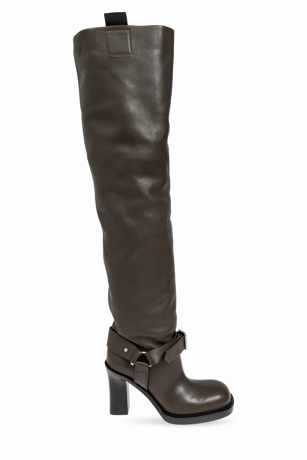 Skórzane kozaki za kolano