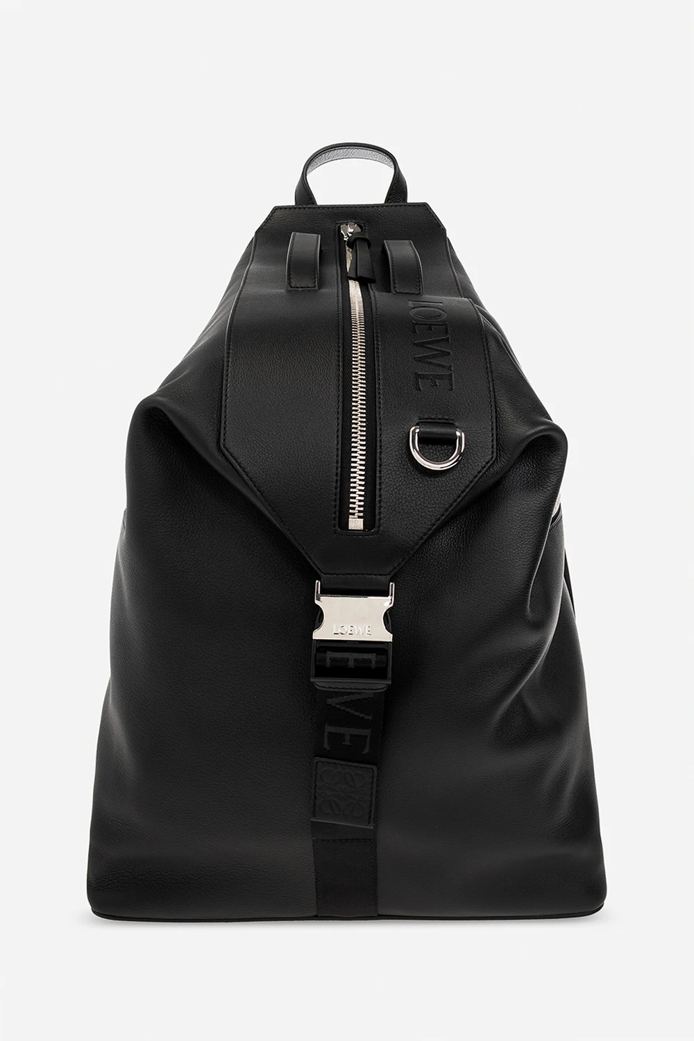 BLACK ‘Convertible’ leather backpack