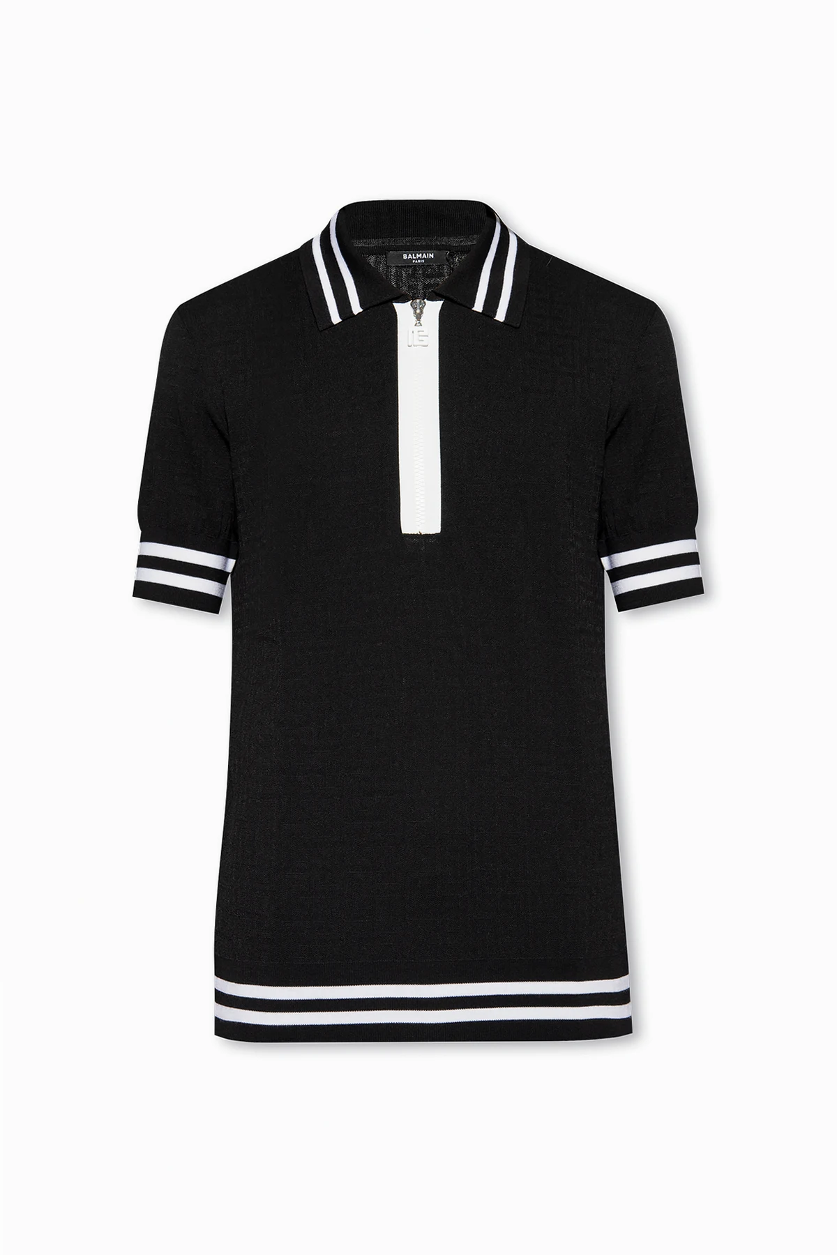 BLACK Polo shirt with monogram