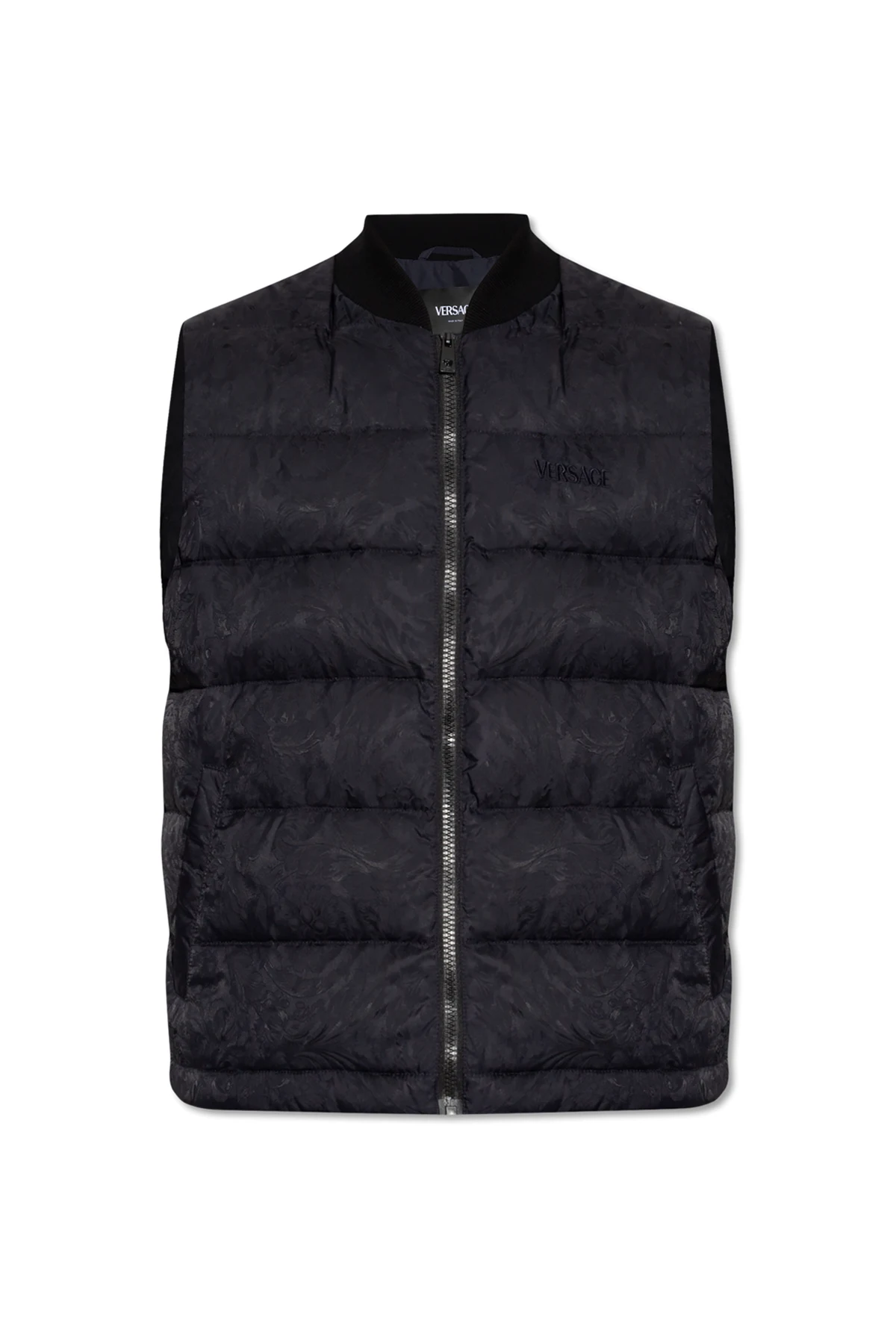 NAVY BLUE Vest with Barocco pattern