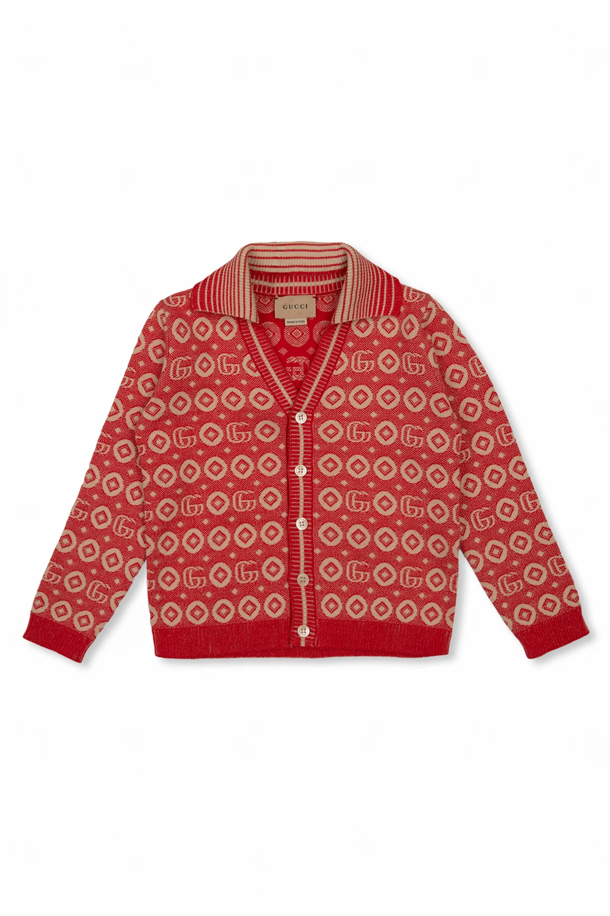 RED Cardigan with logo