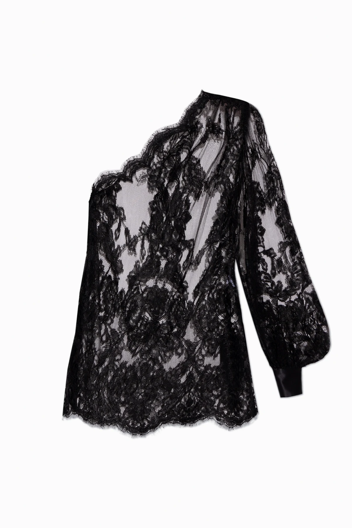 BLACK Lace top with open shoulder