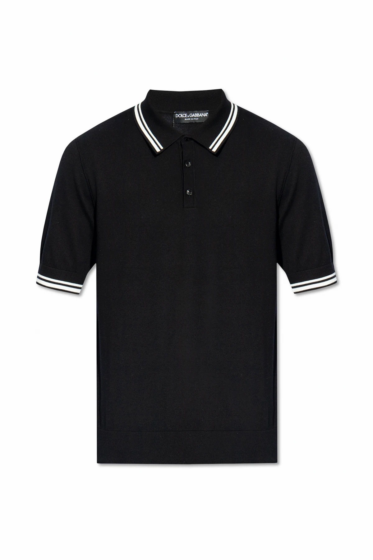 BLACK Cotton polo shirt