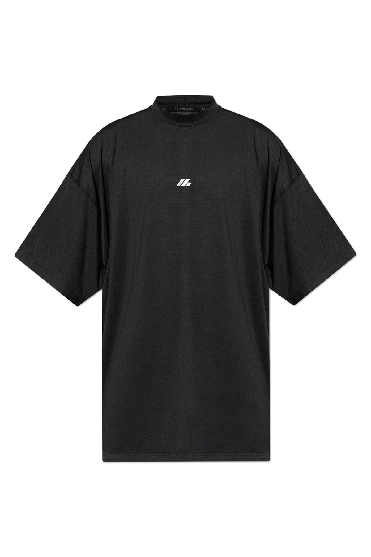 BLACK T-shirt with printed logo