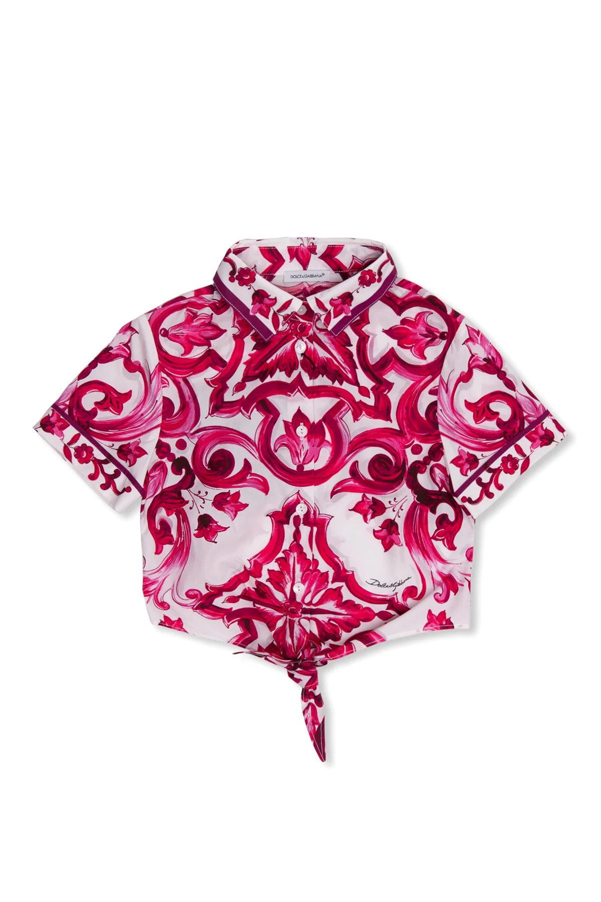 Shirt with Majolica print