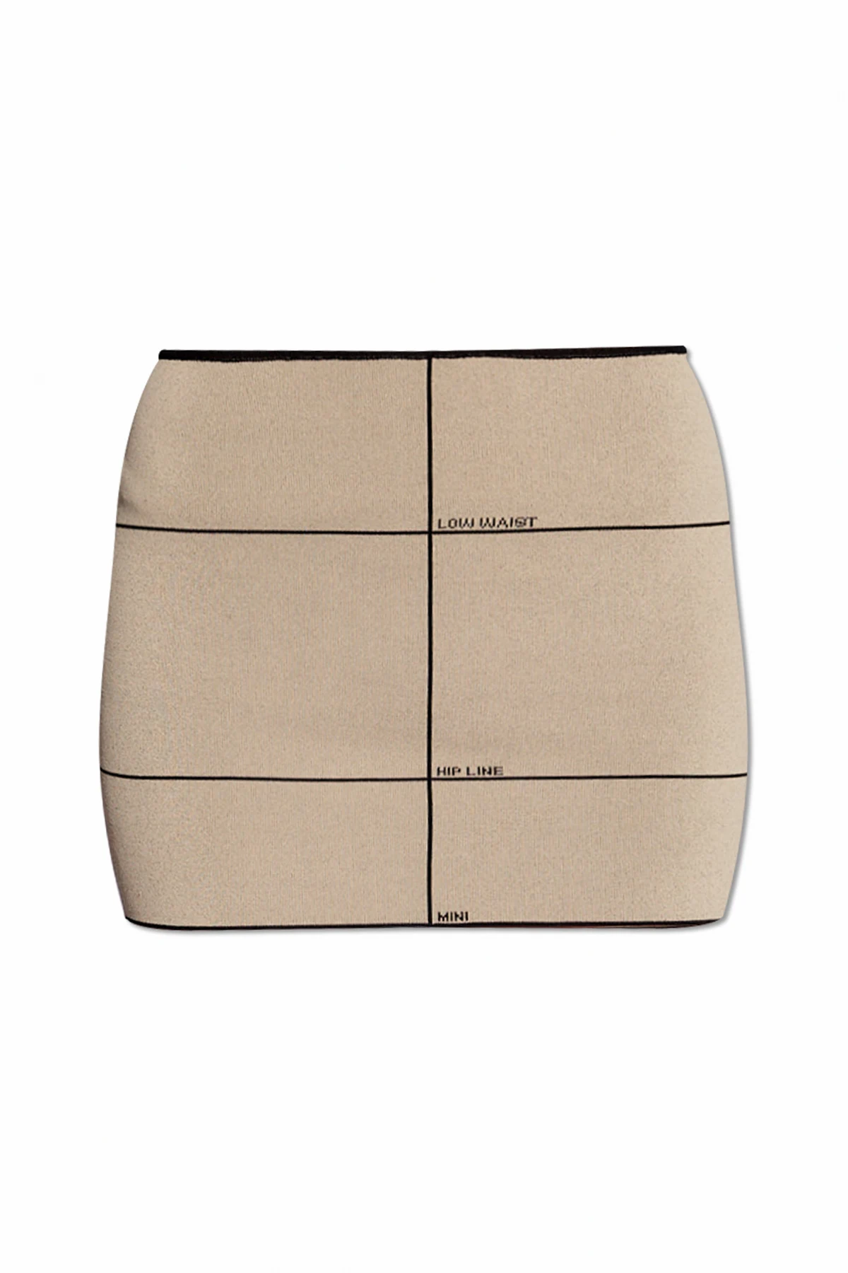 beige Short fitted skirt