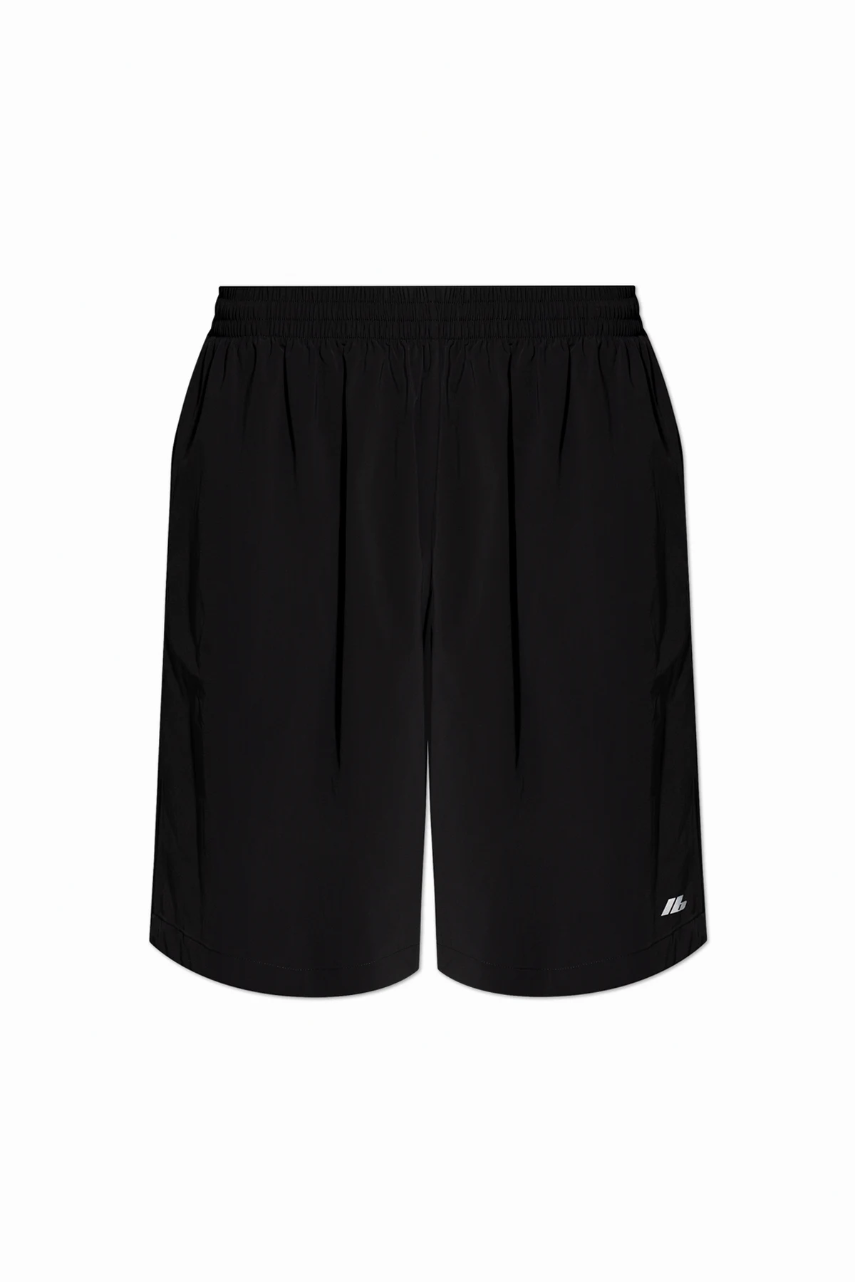 BLACK Shorts with Printed Logo