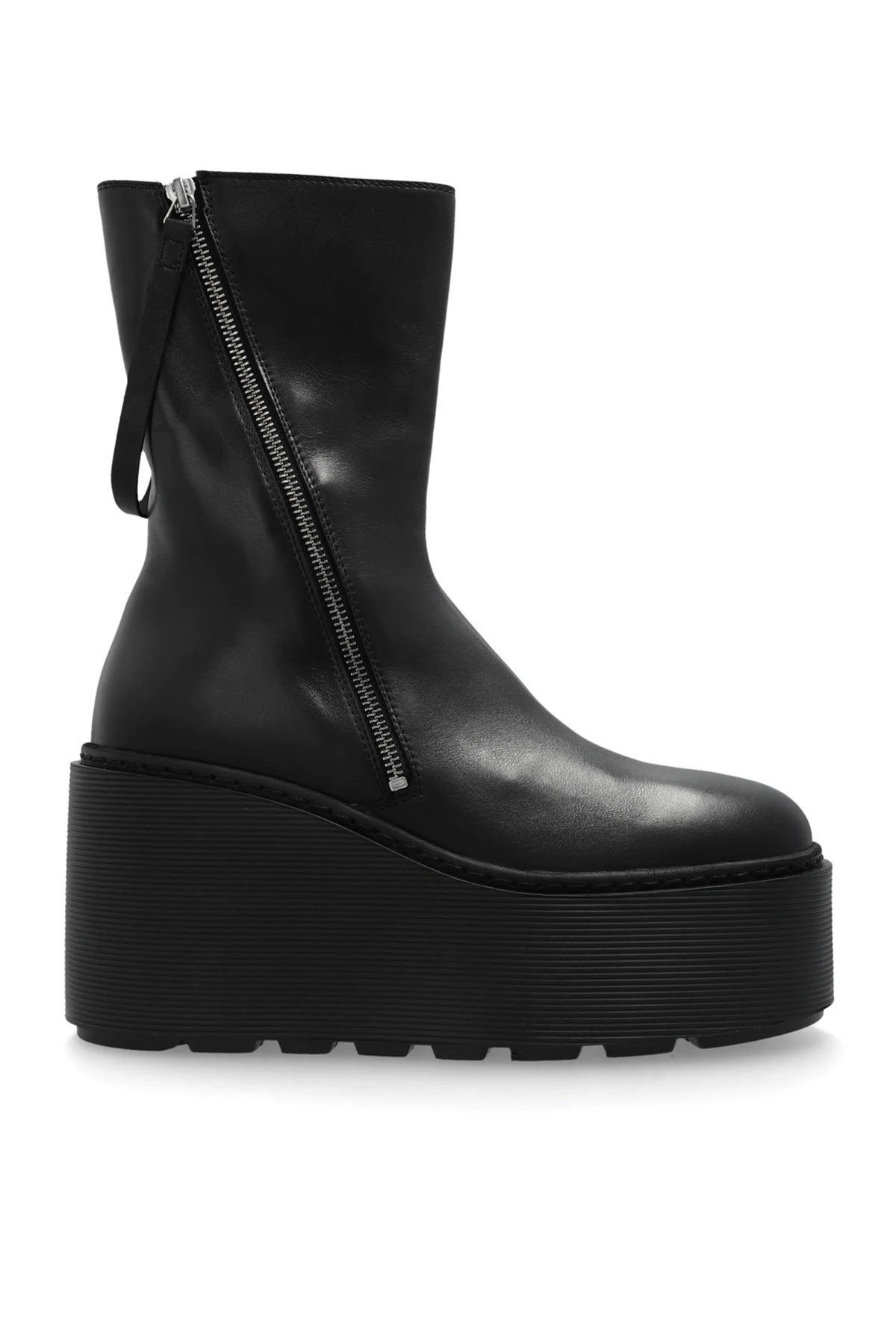 BLACK Platform ankle boots