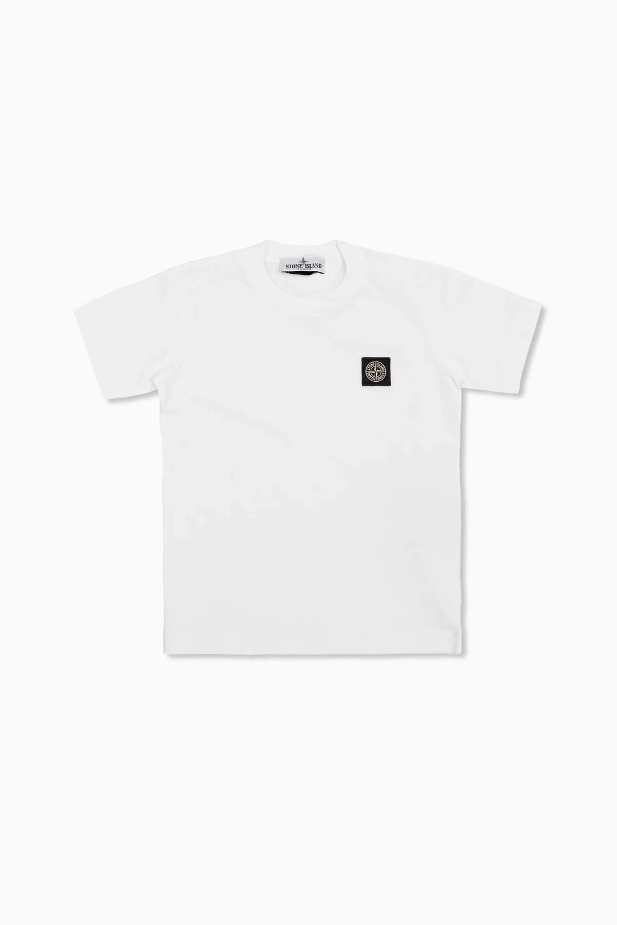 WHITE T-shirt with logo patch