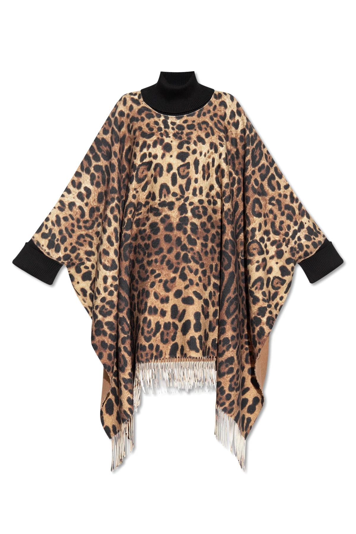 Poncho with animal motif