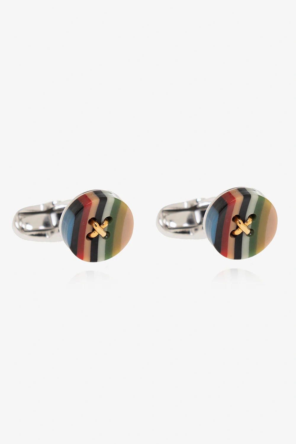 MULTICOLOUR Logo-engraved cufflinks
