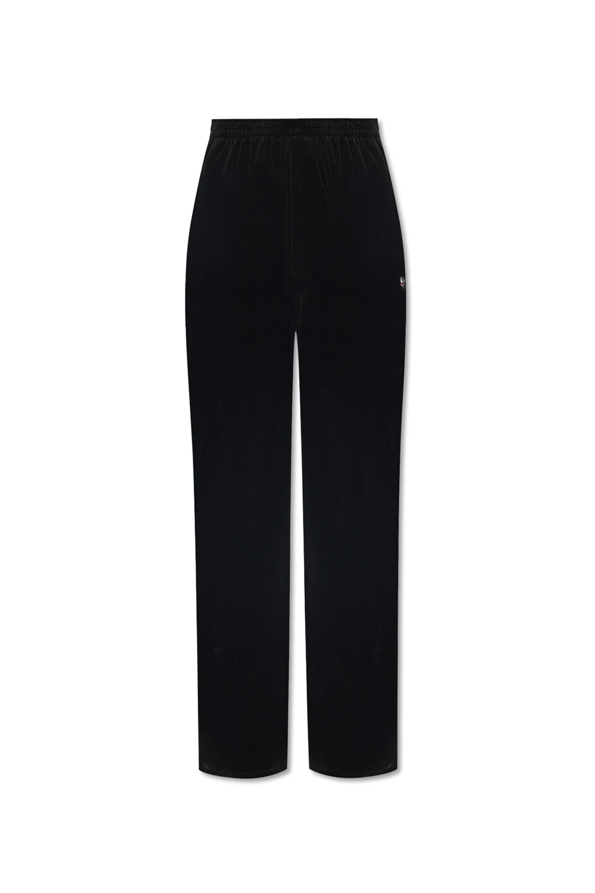 Velour sweatpants with logo