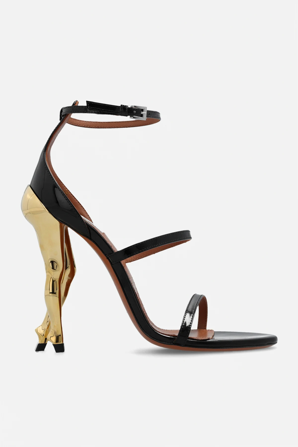 ‘Cabaret’ glossy heeled sandals