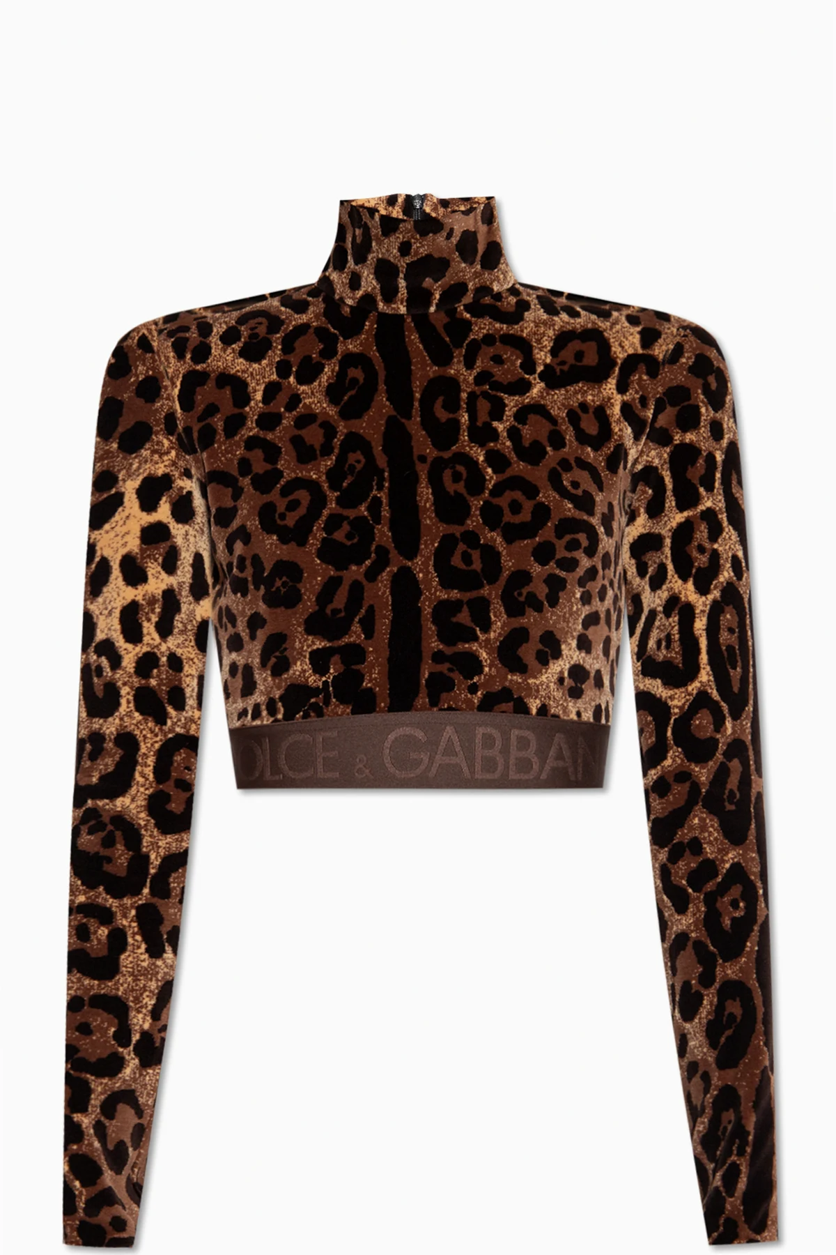 BROWN Top with animal motif