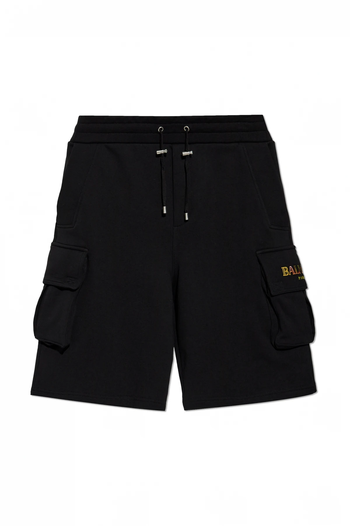 BLACK Cotton cargo shorts