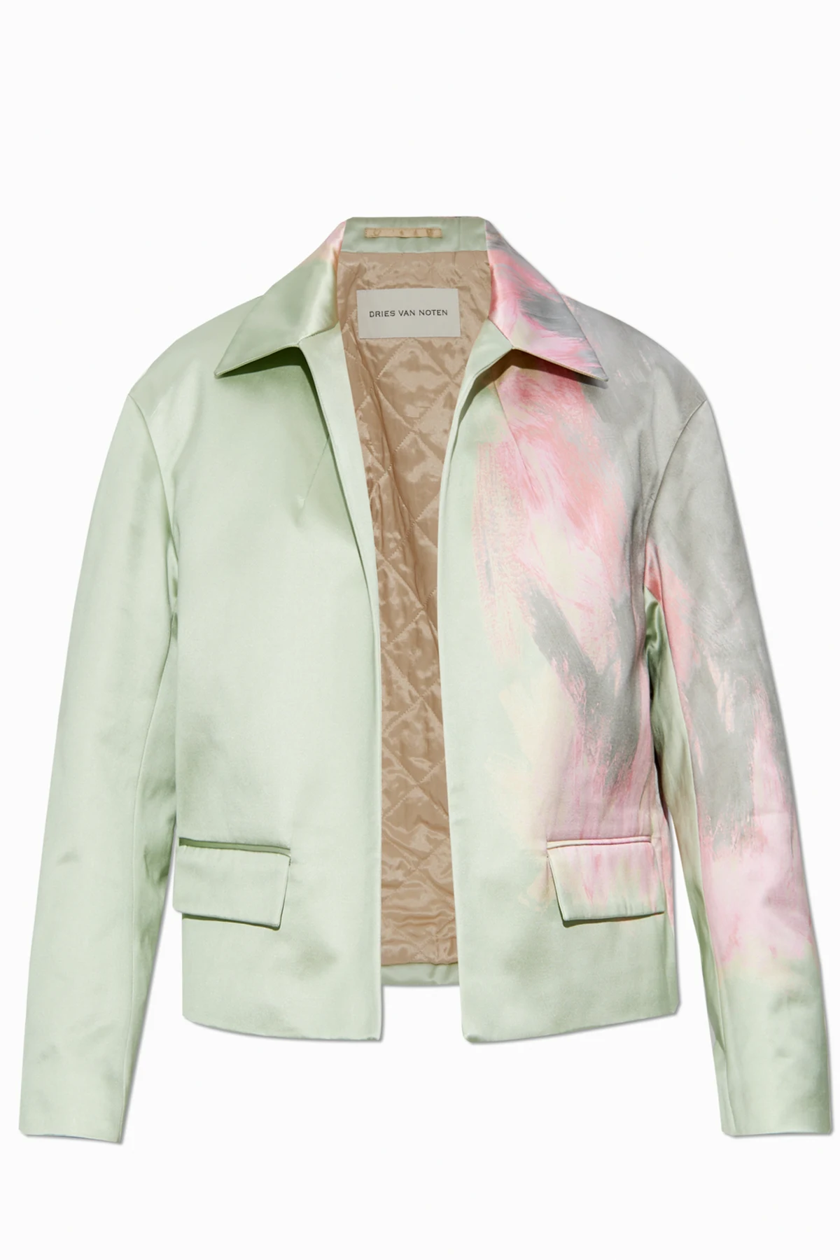 Satinblazer mit Druck