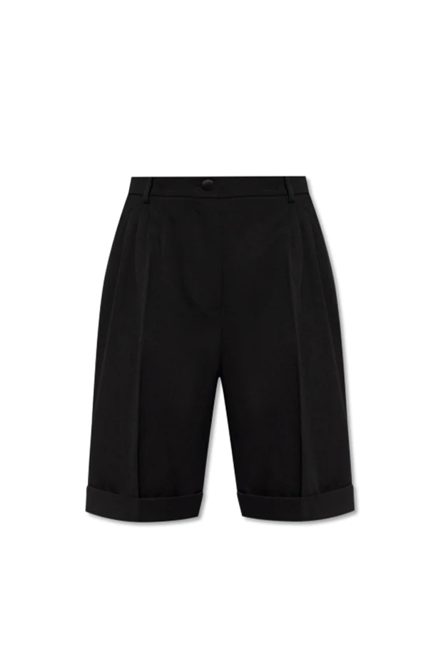 BLACK Wool shorts
