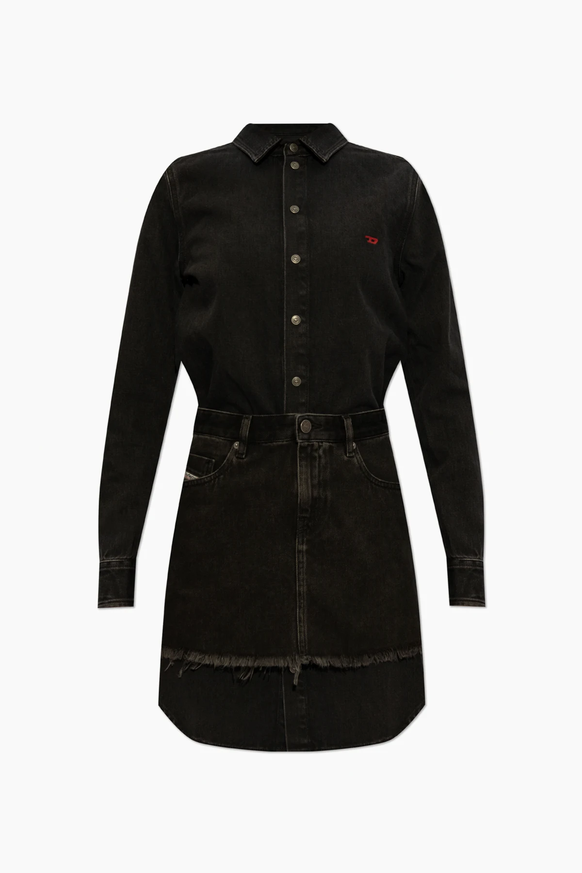 BLACK Dress with Detachable Skirt 'DE-DESY-D'