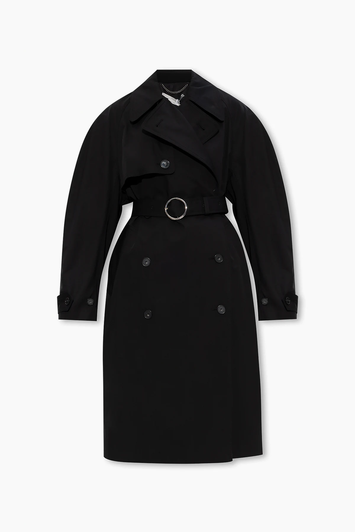 BLACK Cotton trench coat
