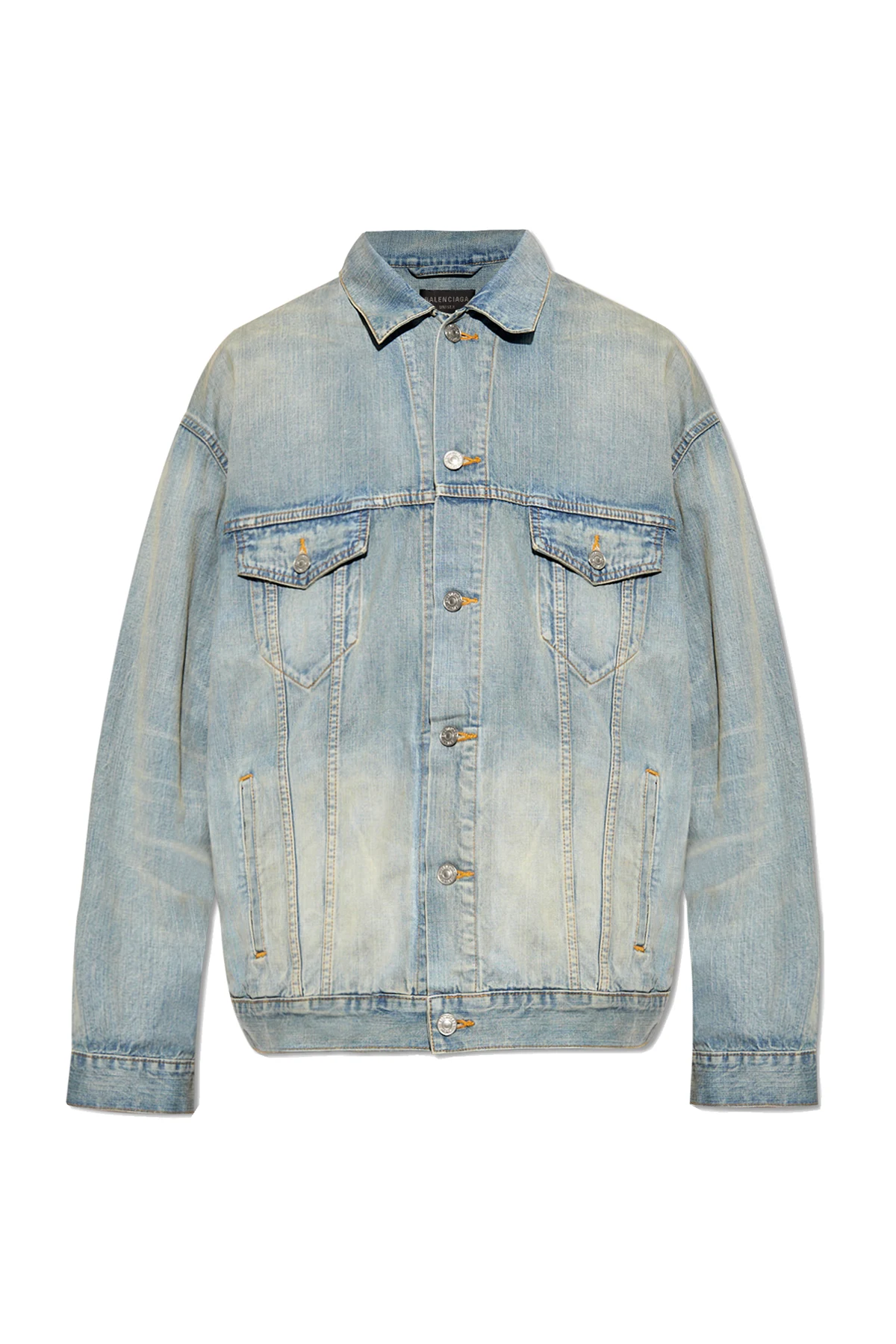 BLUE Printed denim jacket