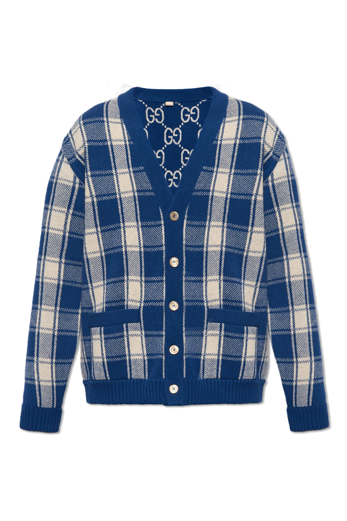 BLUE Reversible cardigan