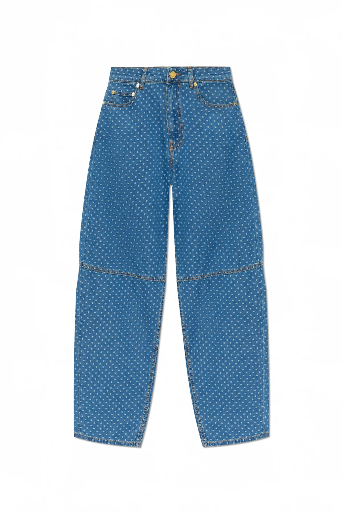 Jeans mit Punktemuster