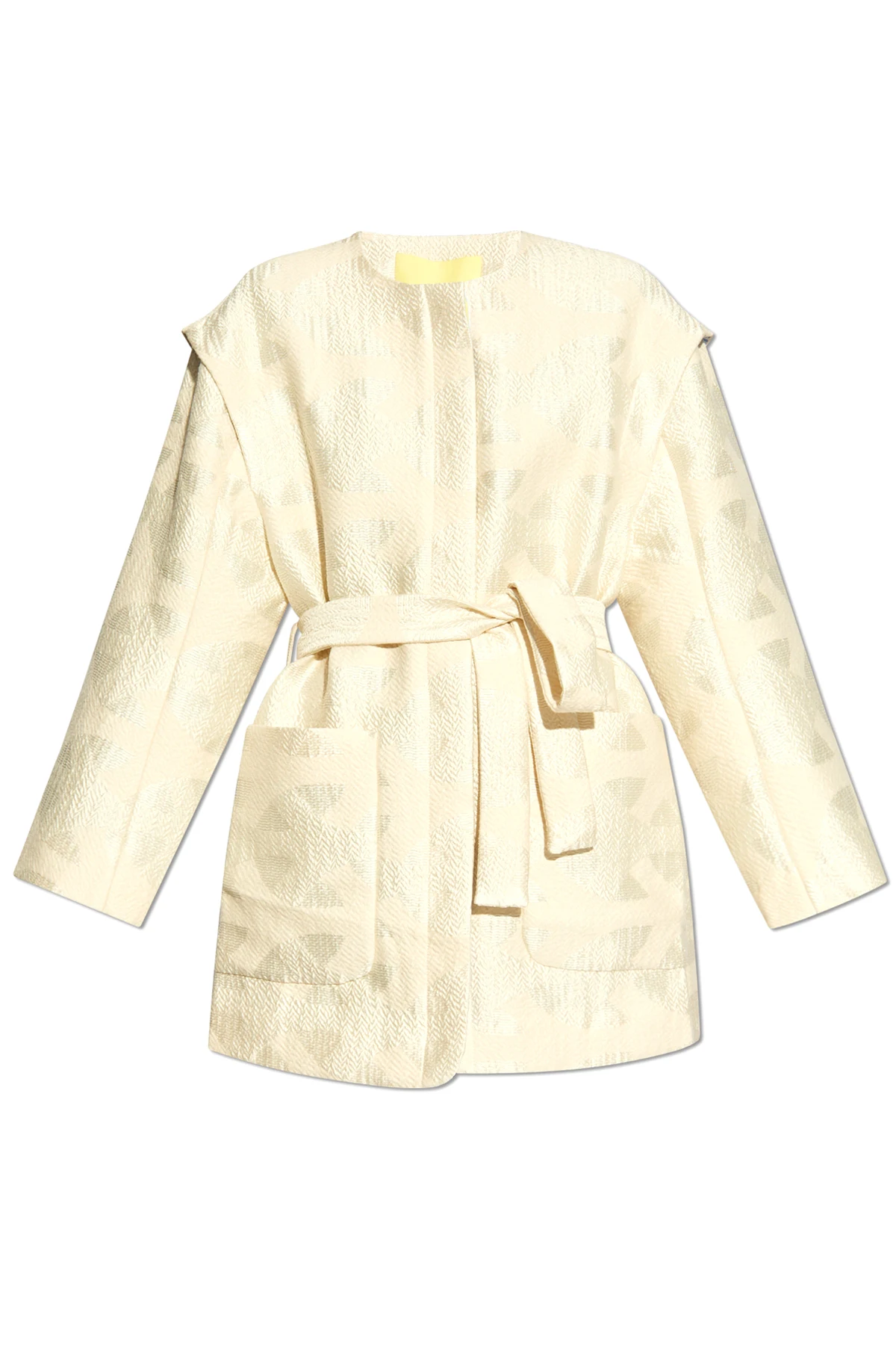cream Jacket with a belt