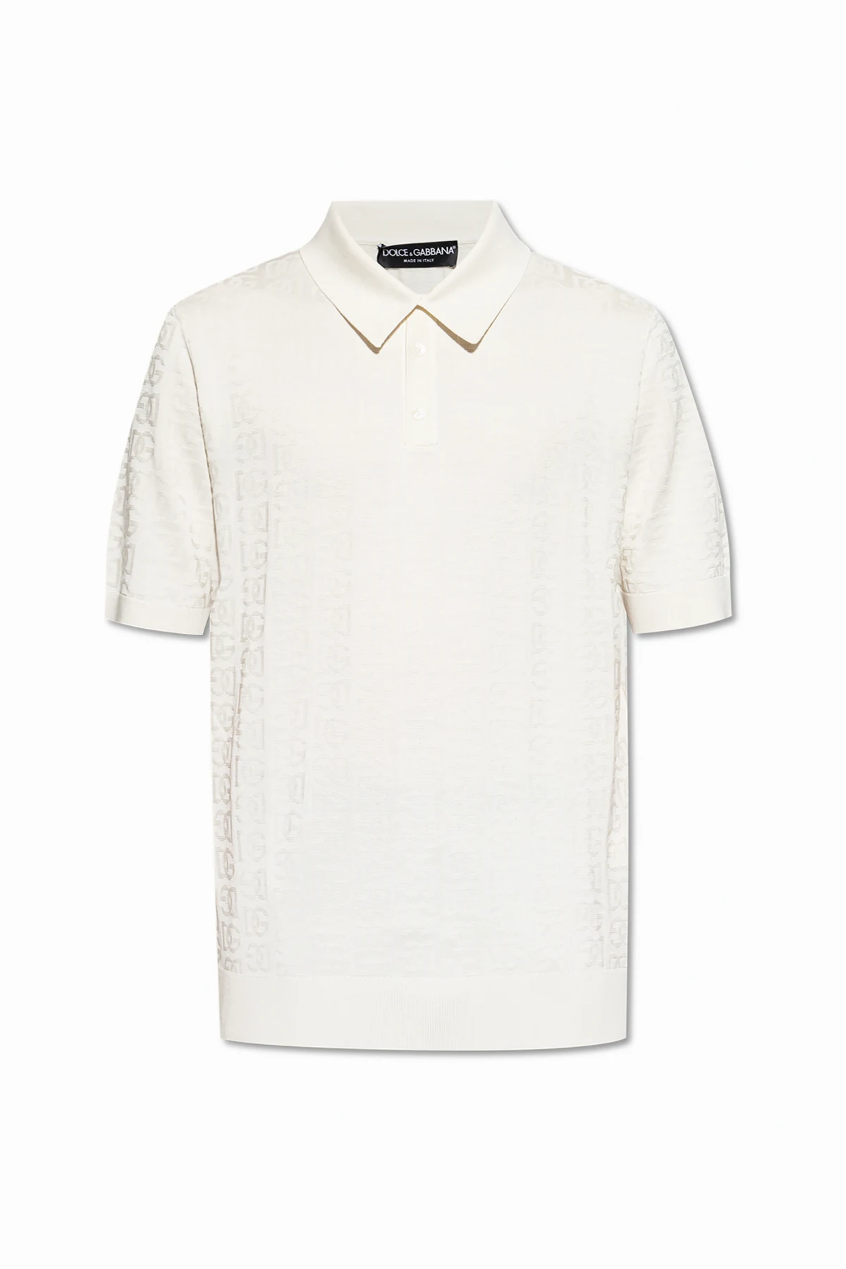 cream Silk polo
