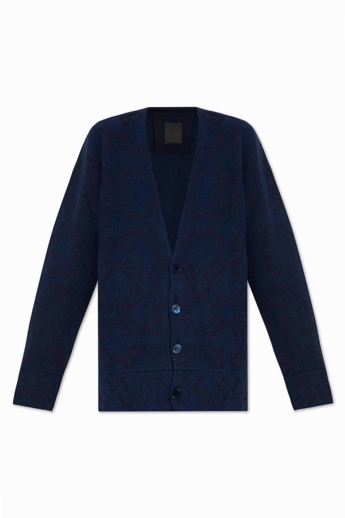 NAVY BLUE Cardigan with Logo