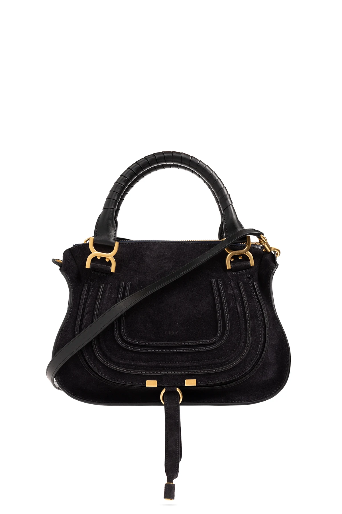 ‘Marcie Medium’ suede shoulder bag