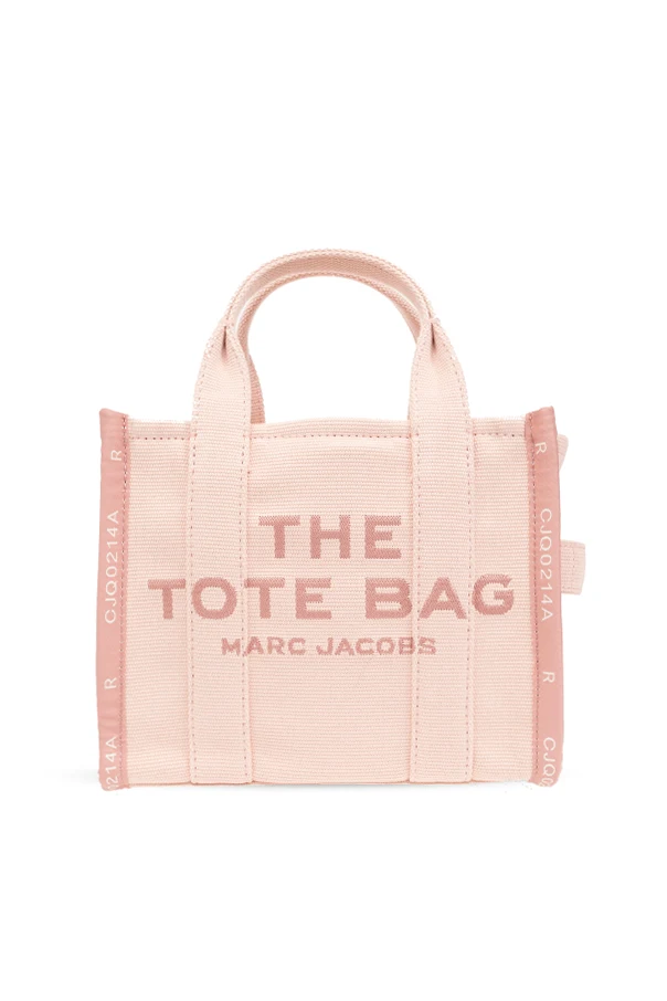 RÓŻOWY Żakardowa torba `Small The Tote Bag` typu 'shopper'