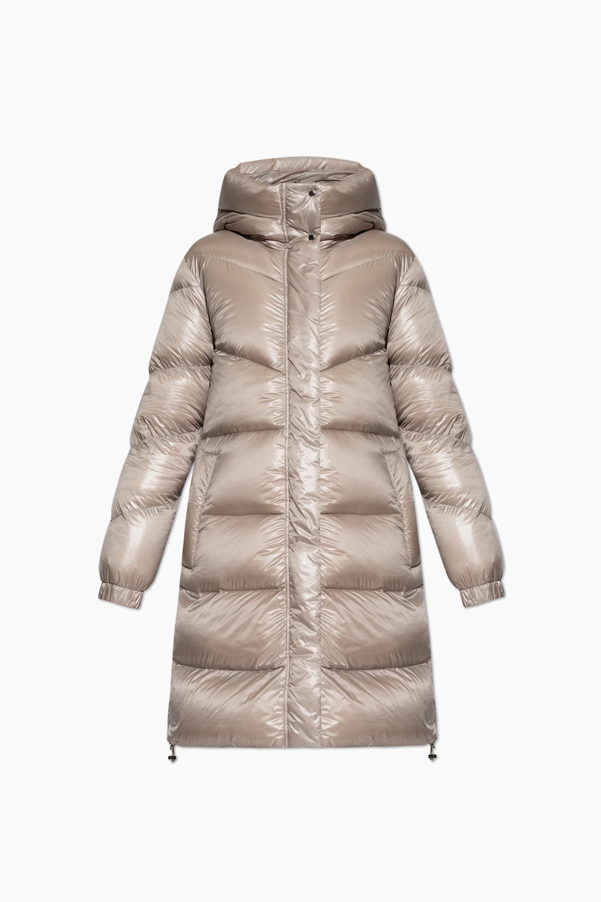 beige Down jacket with hood