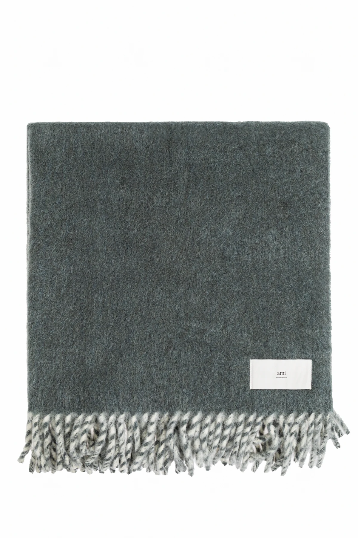 Wełniany koc z frędzlami