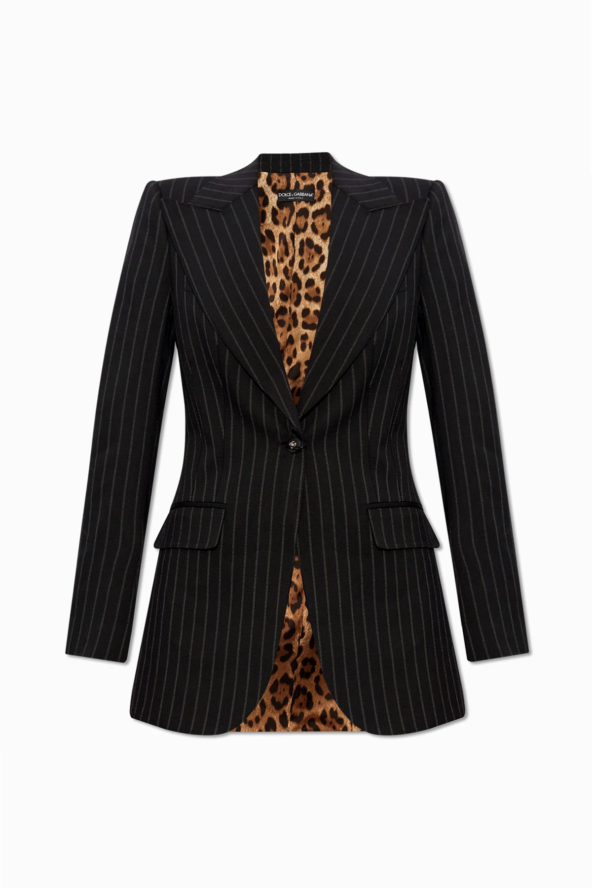 BLACK Pinstriped blazer