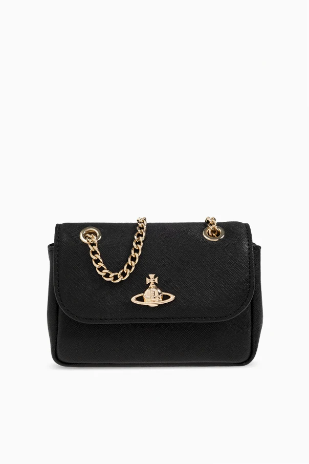 SCHWARZ Lederschultertasche