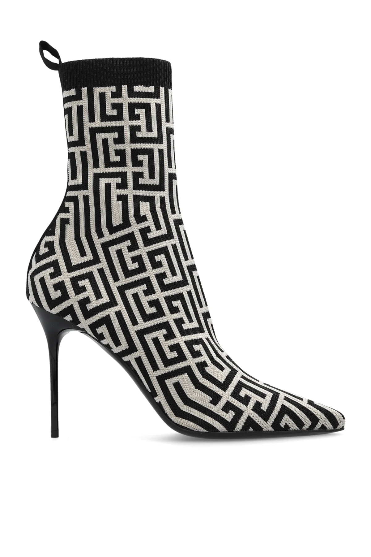 Botki na obcasie ze skarpetą