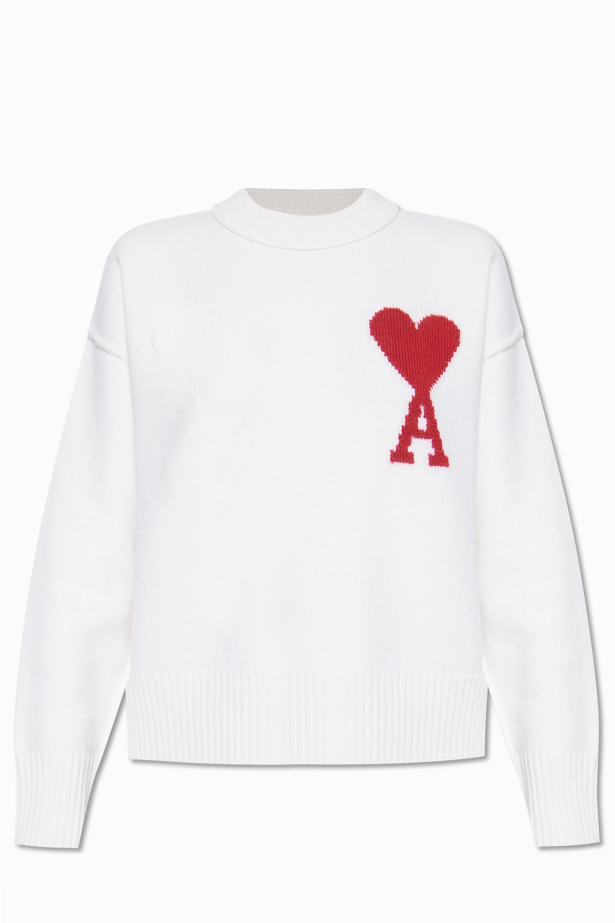 Wool sweater with logo