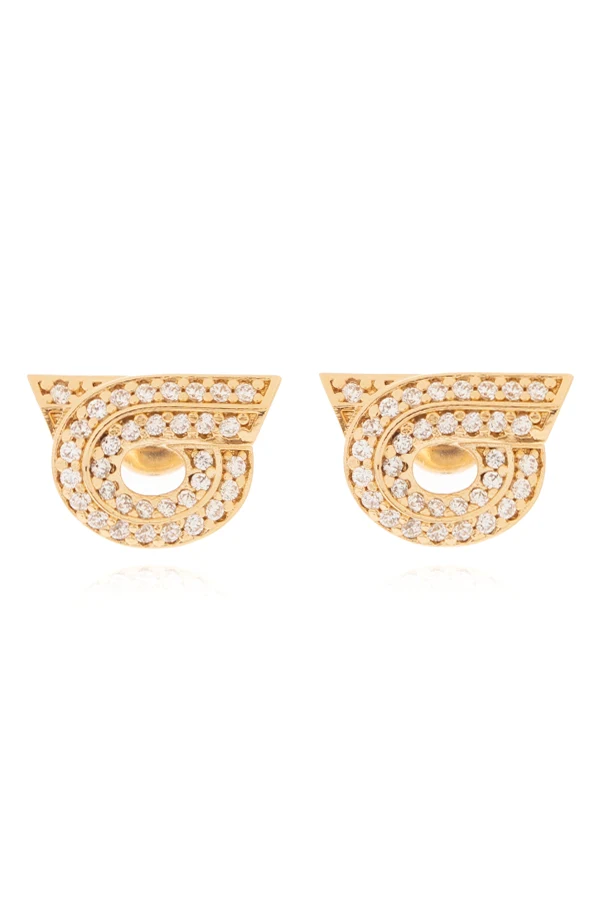 GOLD Earrings with logo