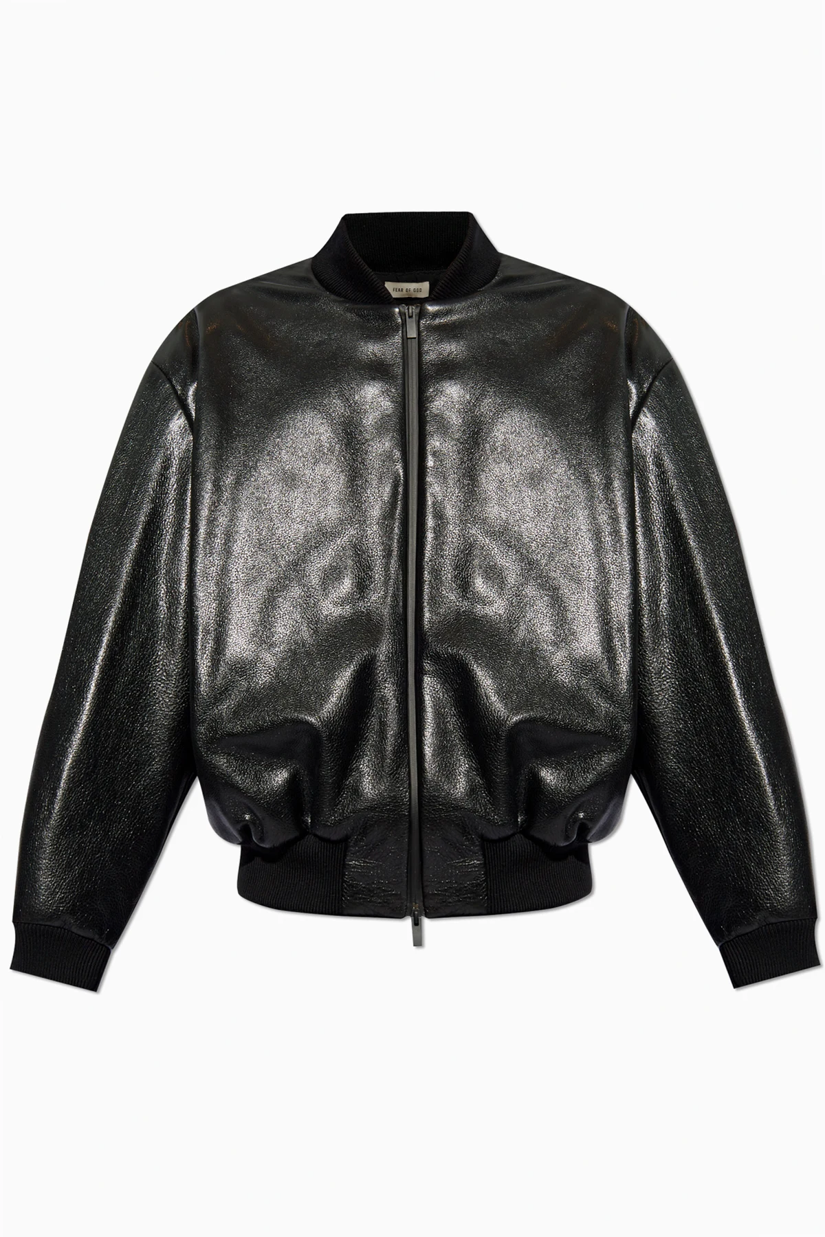 Lederjacke im 'bomber' Stil