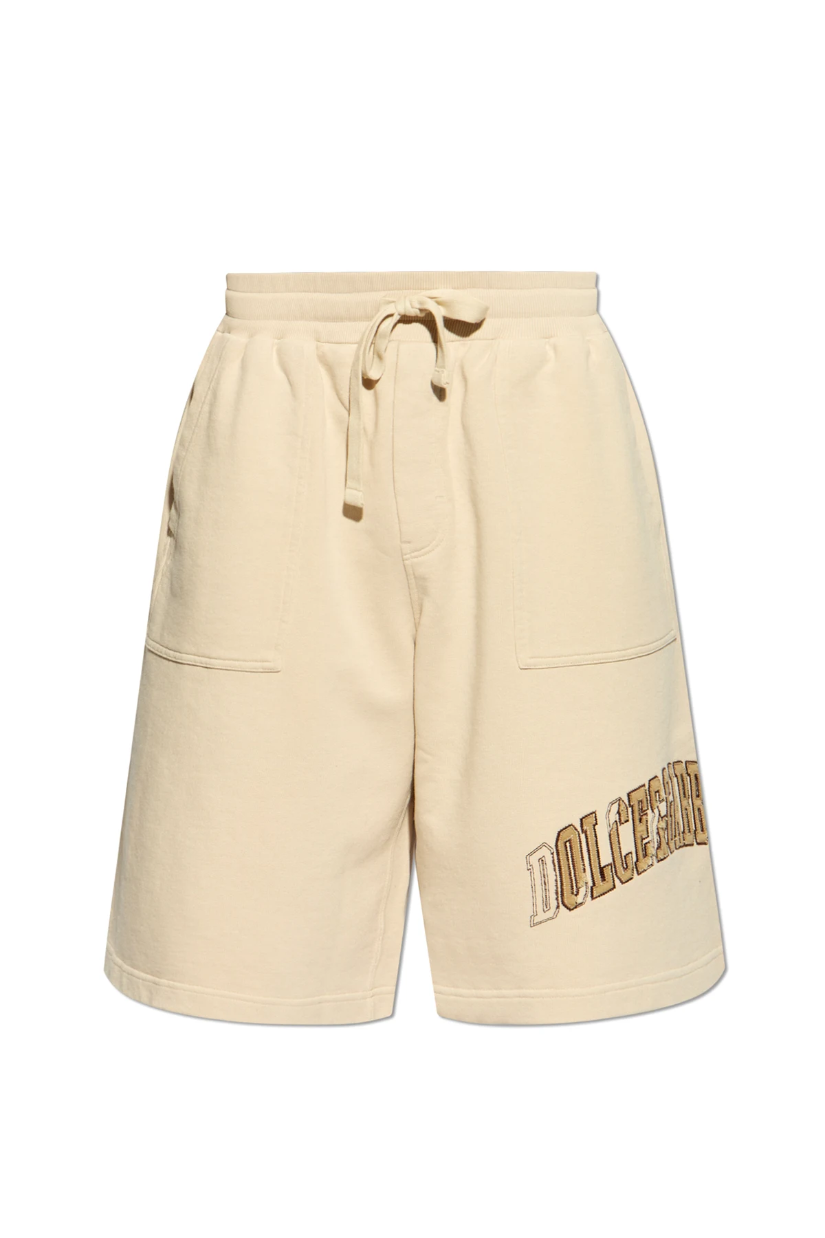 beige Shorts with logo