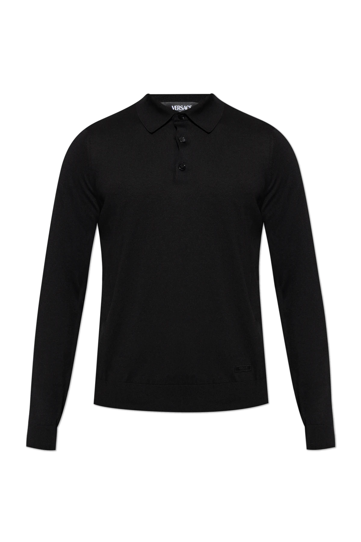 BLACK Long-sleeve Polo