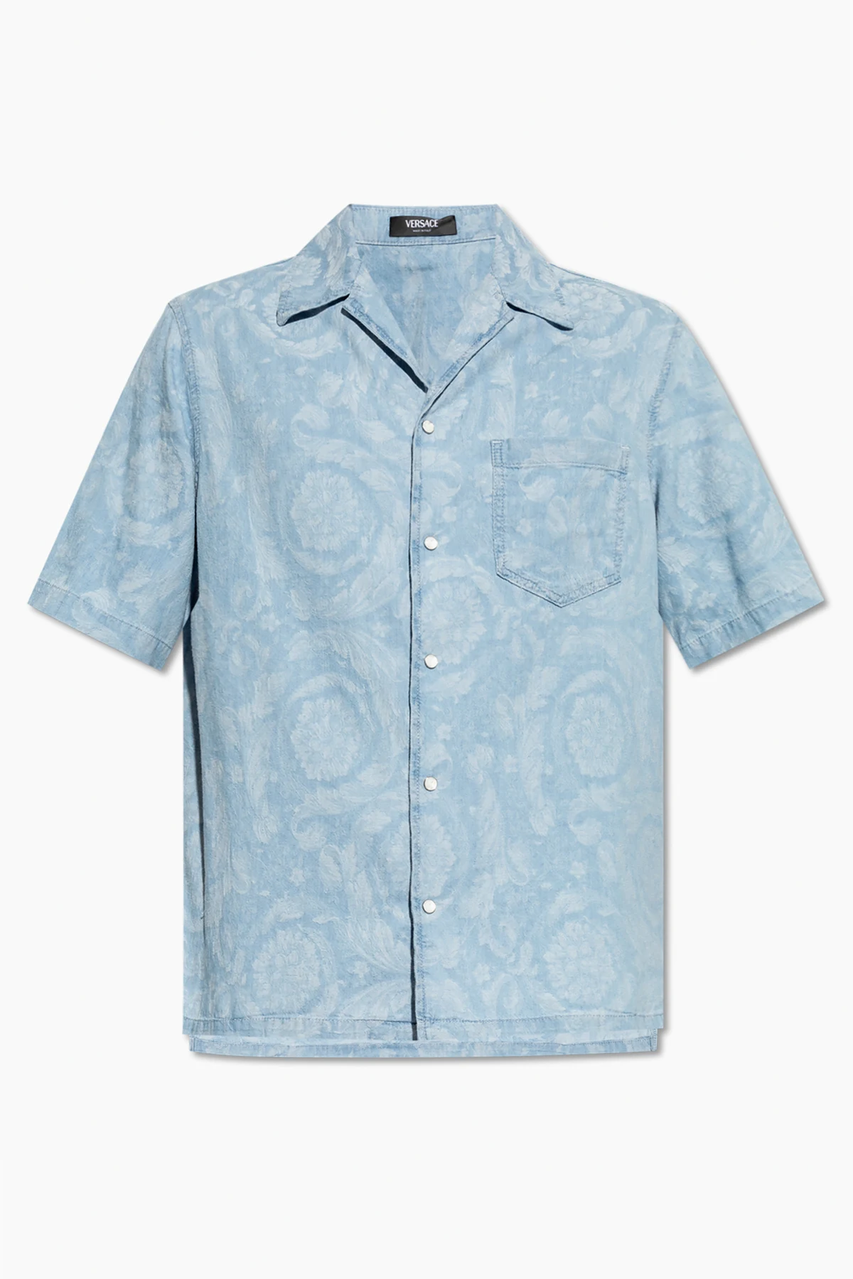 BLUE Shirt with `Barocco` Pattern