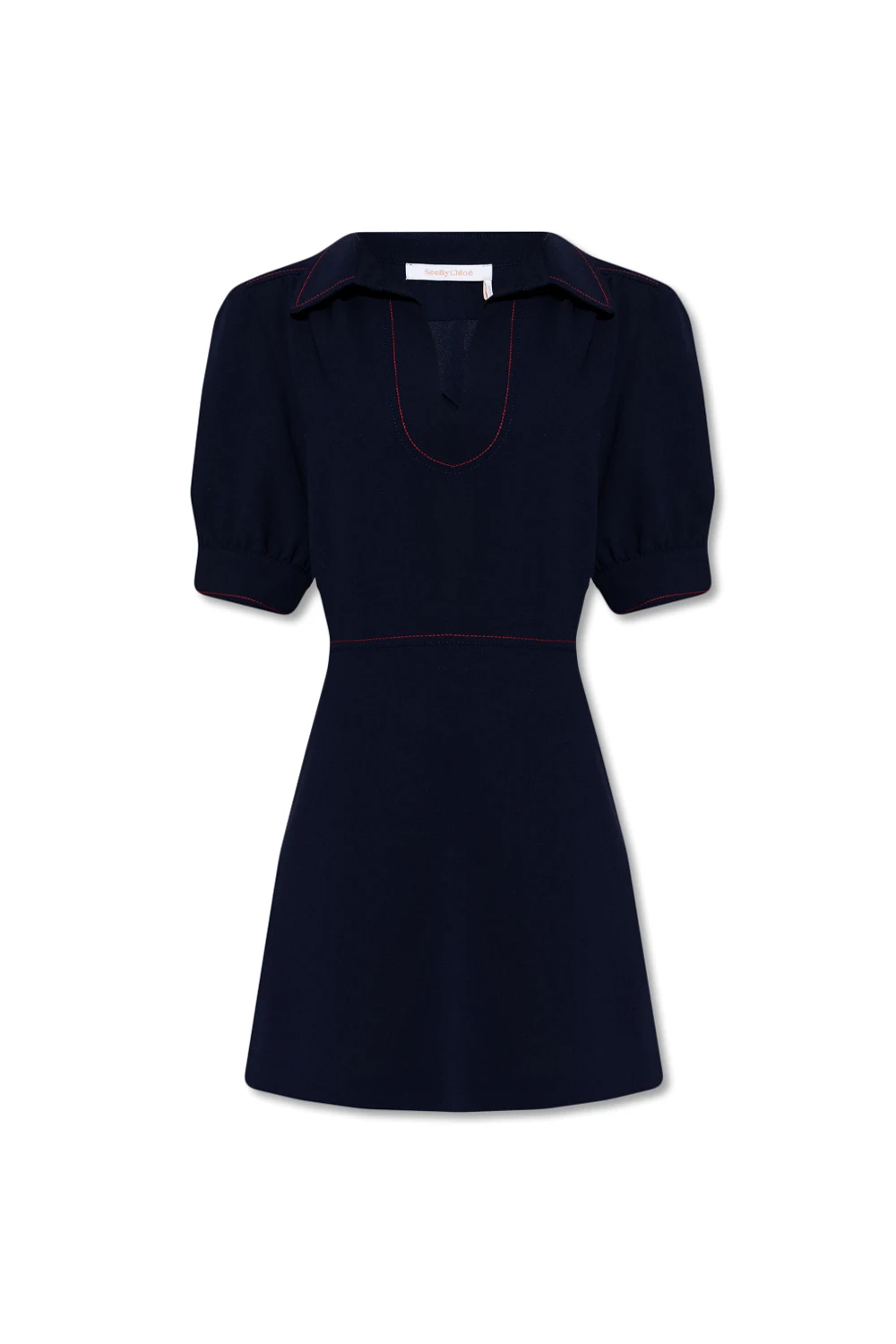 Dress with short sleeves