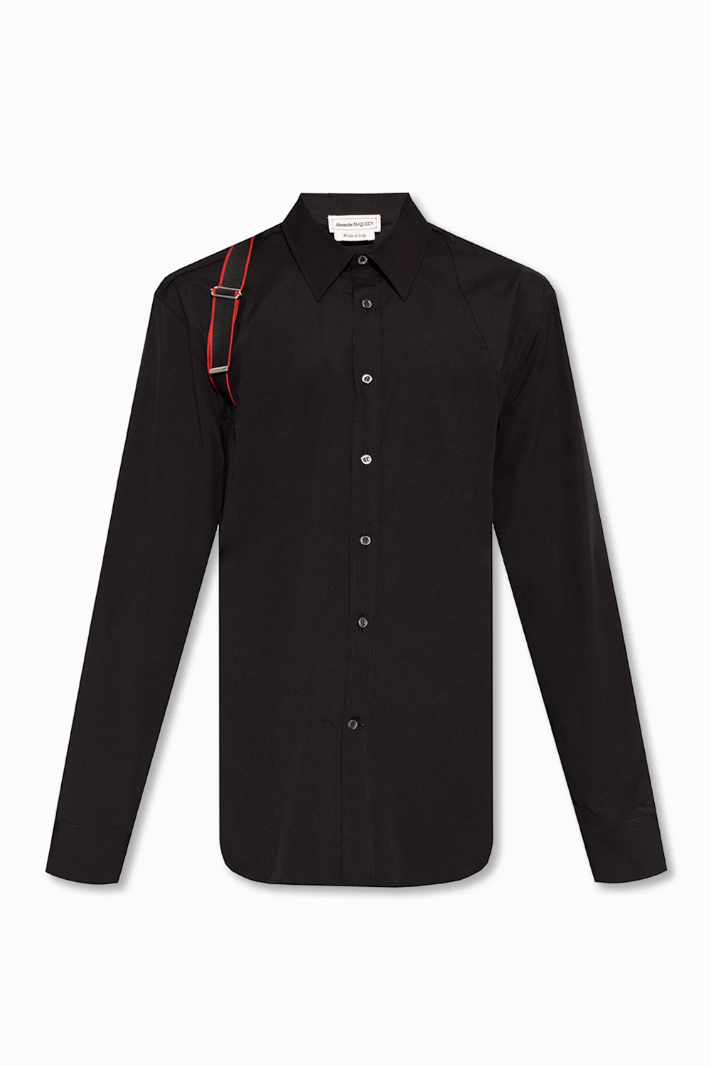 Shirt with harness patch