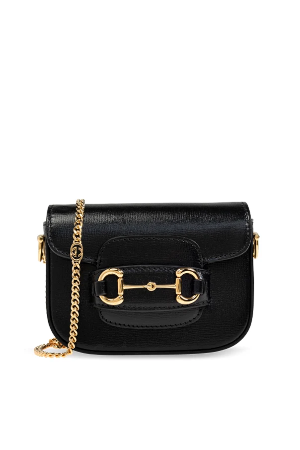 BLACK Shoulder bag Horsebit 1955 Super Mini