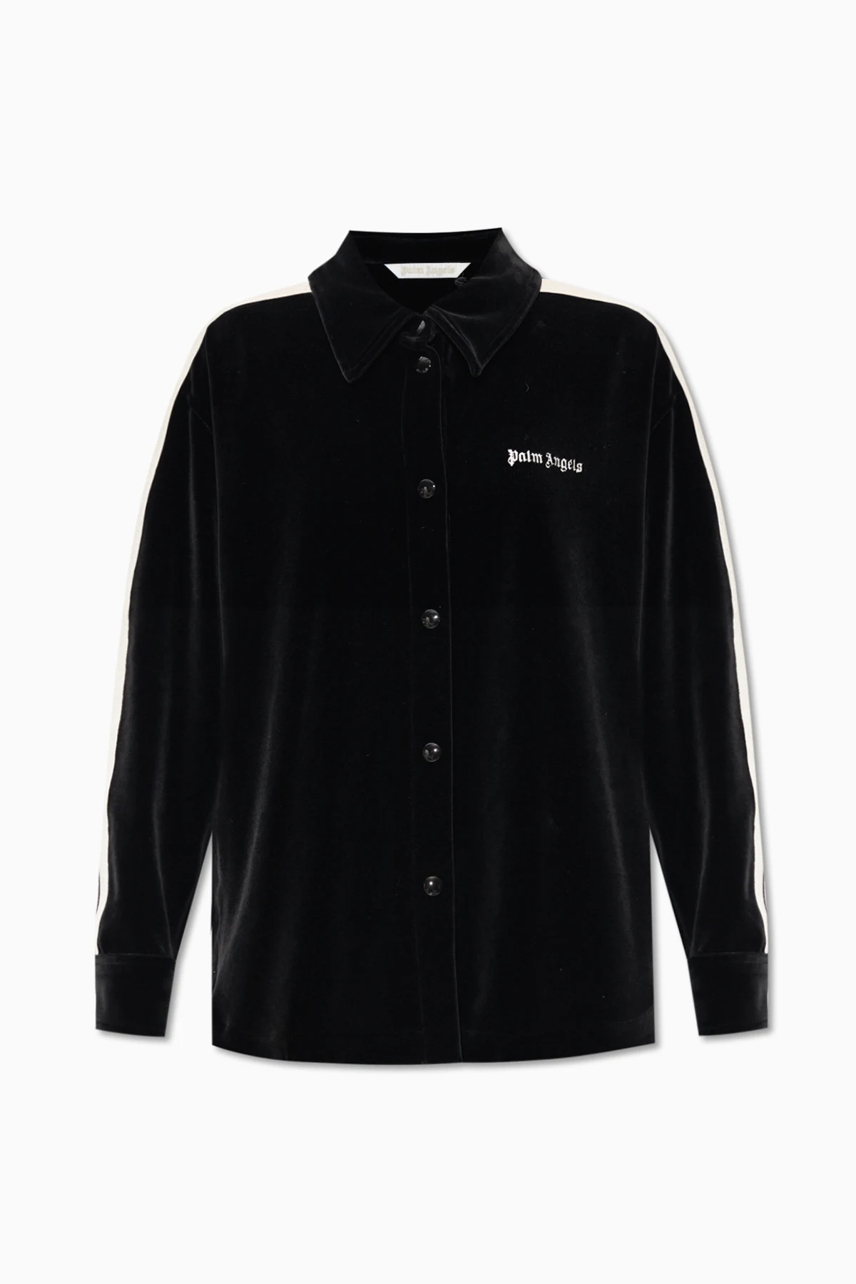 Velour shirt with logo