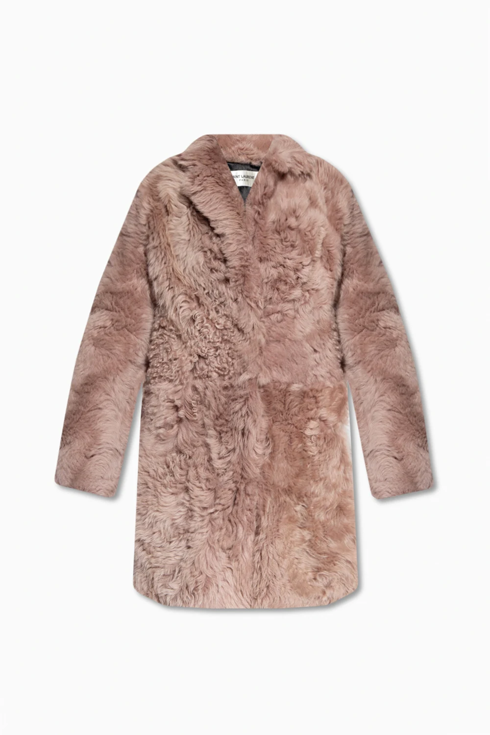 Fur jacket with collar