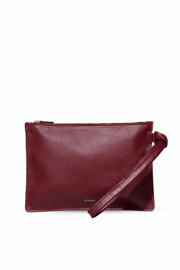 BURGUNDER Leder-Clutch ‘The Charlie’